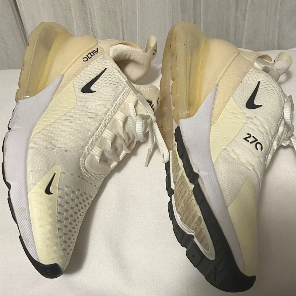 Nike Air 27C White Sneaker. Size 10. Excellent preowned condition.